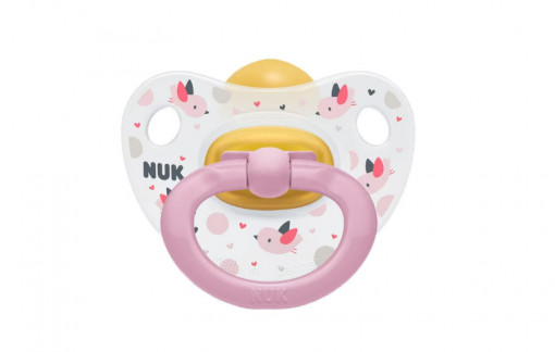 Suzeta anatomica din latex Nuk Happy Kids 737846RZ, Roz 18+