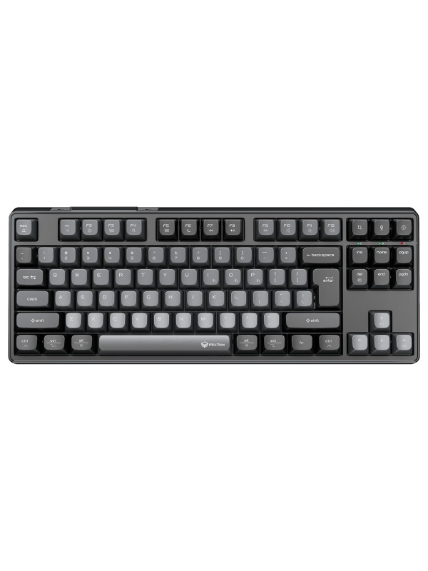 Tastatura mecanica de gaming cu fir Meetion P110, 359.3 x 140.9 x 38.4 mm, 2.4G, Bluetooth, Iluminare din spate RGB, Negru