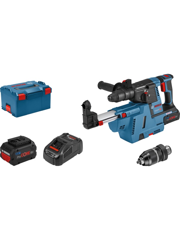 Bosch GBH 18V-26 F Ciocan rotopercutor SDS Plus 18V, 2.6J + 2xacumulator 5.5Ah + incarcator + L-BOXX
