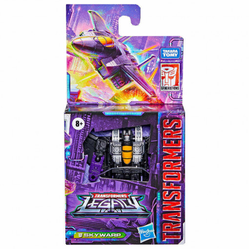 Figurina Hasbro Transformers - Skywarp, Negru-Mov, 10 cm, 8 ani+