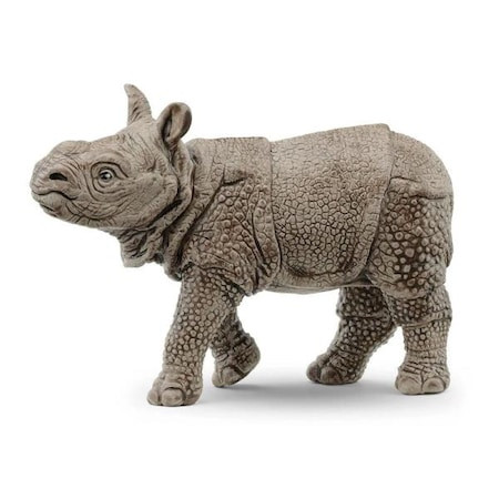Figurina, Schleich, Model rinocer indian, Gri