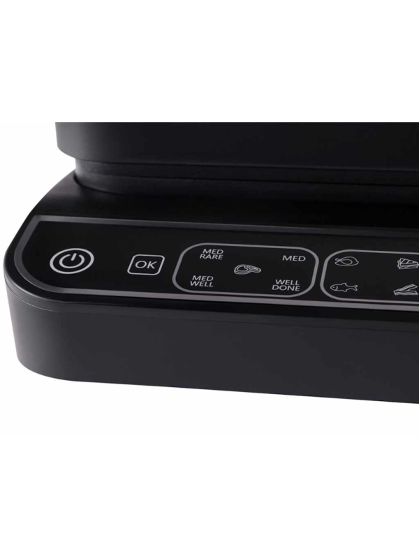 Gratar electric Tesla GR500BG, 2000 W, 10 programeLED, control digital, 30x23cm, negru/sticla