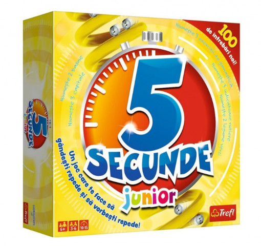 Joc de societate - 5 Secunde, Junior, Galben, 6 ani
