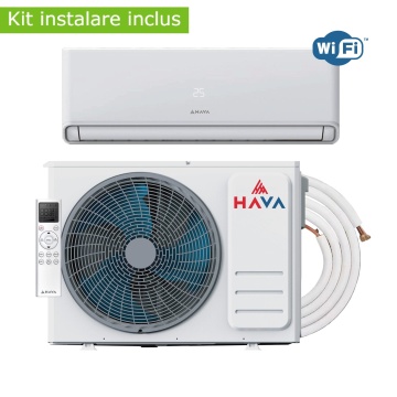 Aer conditionat Hava Smart Plus G2, Wi-Fi, 12000 BTU, clasa energetica A++, cu kit de instalare inclus
