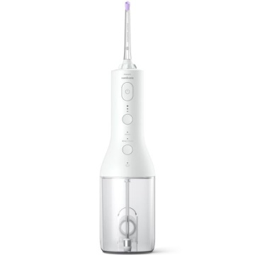 Aparat de curatare interdentara Philips Sonicare Power Flosser HX3826/31, tehnologie QuadStream, 2 capete de curatare, 2 moduri de curatare, 3 niveluri de intensitate, husa (Alb) - Img 3