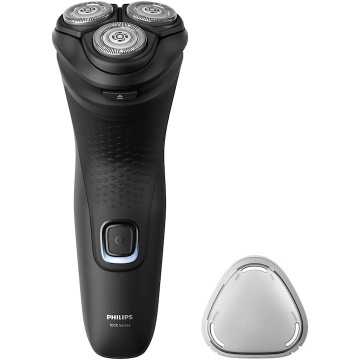 Aparat de ras PHILIPS Seria 1000 S1141/00, 3 capete rotative 4D Flex, lame PowerCut, ras umed&uscat, autonomie 40 min, maner ergonomic, capac de protectie, complet lavabil, negru - Img 4