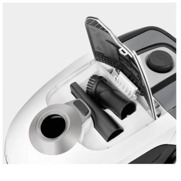 Aspirator cu sac Karcher VC 2, 1.198-035.0, 700W, 2 l, Tub telescopic din metal, HEPA 13, accesorii, Alb/Negru - Img 6