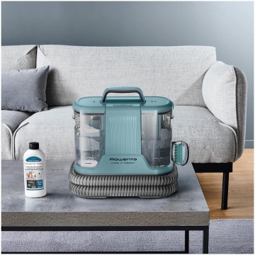 Aspirator cu spalare Rowenta Clean IT IN3021F0, 400W, putere aspirare 11.5kPa, rezervor apa & detergent 1.4L, rezervor apa murdara 0.85L, perie 8 cm, perie spatii inguste, accesoriu autocuratare, design compact, verde & turcoaz - Img 8
