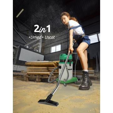Aspirator multifunctional Limpio SC603J, umed/uscat, 2000 W, 60 L, 2 motoare, Plastic, Verde/Alb - Img 4