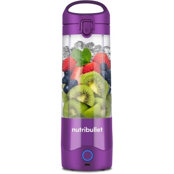 Blender portabil Nutribullet® NBP003PU, Cupa 475 ml, USB-C, Mov