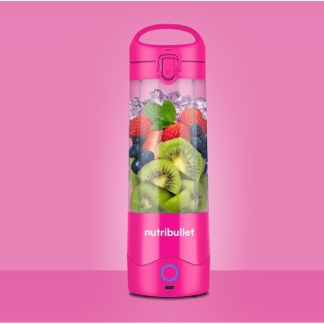 Blender portabil Nutribullet NBP003BP, 475 ml, USB‑C, roz - Img 6