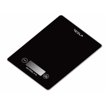 Cantar de bucatarie Tesla KS201B, 5kg, ecran LCDFunctie Tara, Sticla, Negru - Img 1