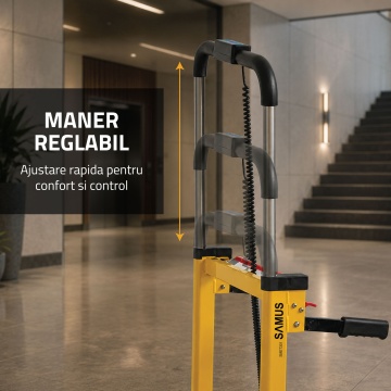 Carucior electric pentru transport pe scari Samus SMET301, 159 kg, Motor 120 W, Senile cauciuc, Acumulator litiu 24 V 13 Ah - Img 20