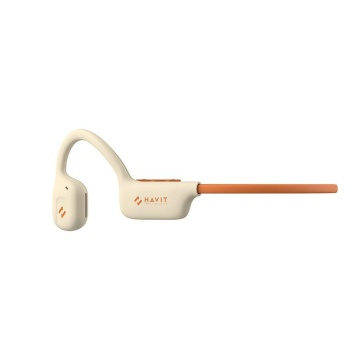 Casti bluetooth HAVIT E510BT Freego1, Open-ear, cu sistem de transmitere a sunetului prin aer, Bej - Img 6