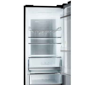 Combina frigorifica VIVAX CF-3781DNF BG, Capacitate 378L, Clasa E, Total No Frost si No Frost Multi Air Flow, Termostat digital LED, Iluminare LED, Fast Freeze, Avertizare sonora, Uși reversibile, Înalțime 201 cm, Sticla Neagra - Img 6