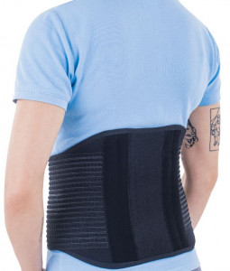 Corset lombo sacral Triasport Lombosport, SRT146, Marime universala, Negru - Img 1