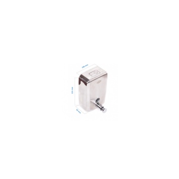 Dozator sapun Limpio SD51, 500 ml, Reincarcabil, Vizor nivel, Inchidere cu cheie, Inox lucios si satinat - Img 4