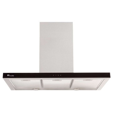 Hota Decorativa Tornado Lara 1200 (90), 1 motor, latime 90 cm, 3 viteze, absorbtie 1200 m3/ora, Inox / Negru - Img 3