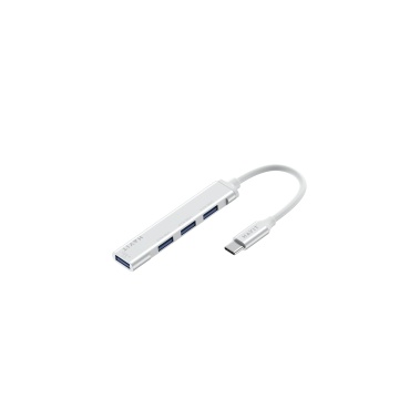 Hub USB-C multiplu 4 in 1 HAVIT HB41, 4 USB A, Viteza transfer date 5 Gbps, Argintiu - Img 3