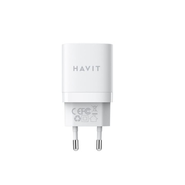 Incarcator priza HAVIT UC30 EU, 1 USB-A, 1 USB-C, 30W, Alb - Img 4