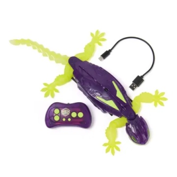 Jucarie Interactiva Spinmaster HEX BOTS Wall Crawler Gecko cu Telecomanda, Fosforescent - Img 4