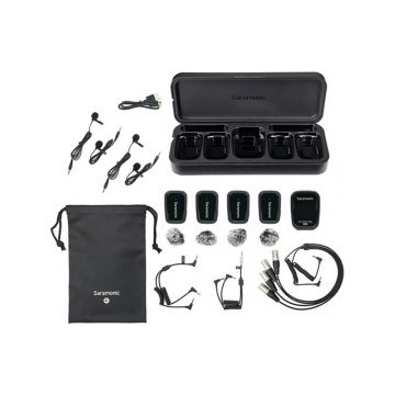 Kit microfon Saramonic Blink500 ProX B8 4TX+RXWireless, 2.4 GHz, display OLED, 4500mAh