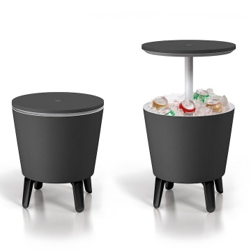 Lada frigorifica pentru bauturi Keter Cool Bar, plastic, 50 x 50 x 57-83 cm, Antracit - Img 6