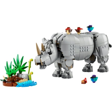 LEGO® Creator - Animale salbatice: Rinocer maiestuos cu pasari 31171, 780 piese, 9 ani+ - Img 9