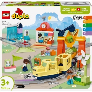 LEGO® DUPLO - Tren comunitar mare si interactiv 10428, 103 piese - Img 9