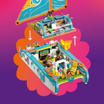 LEGO® Friends - Calatoria aventuroasa cu barca 42664, 685 piese - Img 4