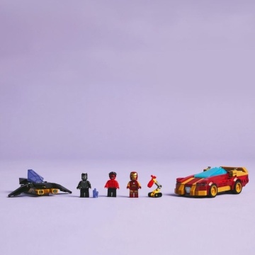 LEGO® Marvel - Masina lui Iron Man si Black Panther vs. Hulk cel rosu, 76310, 295 piese, 7 ani+ - Img 6
