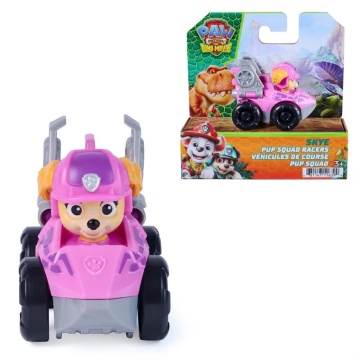 Mini vehicul cu figurina, Paw Patrol the Dino Movie, Pup Squad Racers, Skye