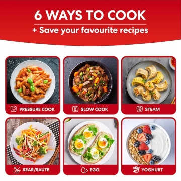 Multicooker Instant Pot Rio 6, 7 functii, otel inoxidabil, set cu suport pentru carne si legume - Img 5