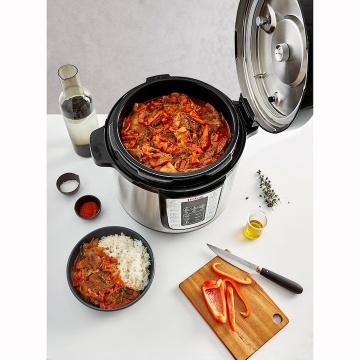 Oala sub presiune electrica Tefal CY505EE0 One Pot, 1200 W, 5.8 L, 25 de programe, pastrare la cald, Negru - Img 10
