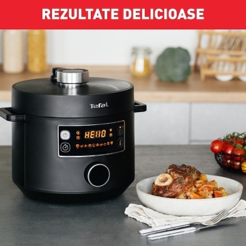 Oala sub presiune electrica Tefal Turbo Cuisine CY754830, 1090W, 4.8L, 10 programe, interfata intuitiva, bol de gatit Tefal Spherical Bowl, negru - Img 10