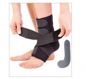 Orteza de glezna mobila cu suport elastic Triamed Malleofix Plus, SRT312, Negru - Img 3