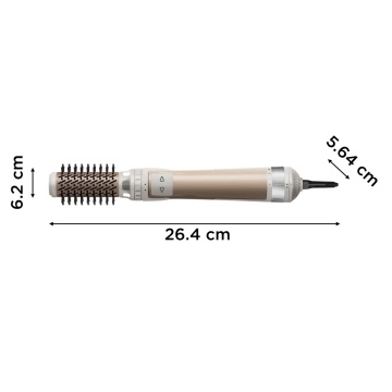 Perie rotativa Rowenta CF9523F0, 1000W 2 perii, rotire automata, uscare si coafare simultana, Bej - Img 4