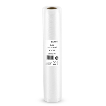 Rola pentru vidat Samus ROLO02, 28 x 600 cm, Fara BPA, Pentru congelare si sous-vide, Set 1 rola