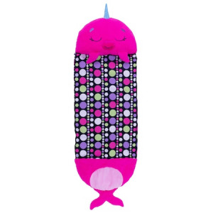 Sac de dormit din plus 2 in 1 Happy Nappers - Nelli Narwhal, Roz, 50 x 137 cm - Img 2