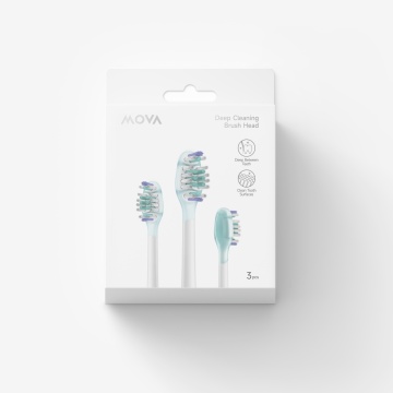 Set 3 capete, compatibile cu periutele electrice Mova, Deep cleaning - Img 2