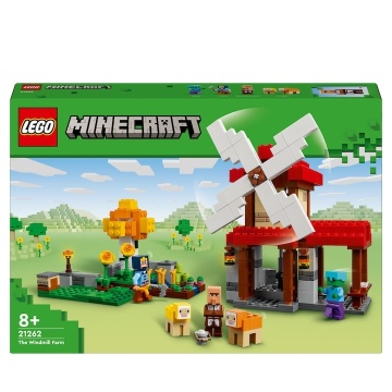 Set de constructie LEGO Minecraft 21262, Farma cu mori de vant, 462 piese, 8+ ani - Img 1