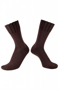 Set Overall 4 perechi de sosete Medical cu Lycra, pentru diabetici, barbati - Maro - Img 3