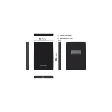 SSD SnG 512GB Slim Portabil USB 3.2 negru Verbatim - Img 4