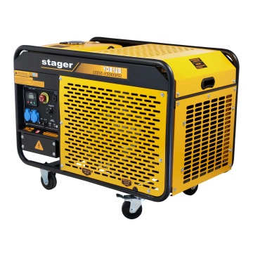 Stager YDE12E Generator open-frame 10kVA, 39A, 3000rpm, monofazat, diesel, pornire electrica - Img 1