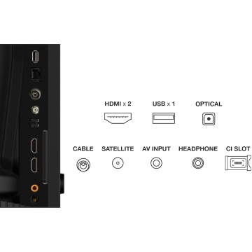 Televizor Smart QLED TCL 40V5C, 100 cm, Full HD, Android TV, Dolby Audio, Negru, Clasa F - Img 3
