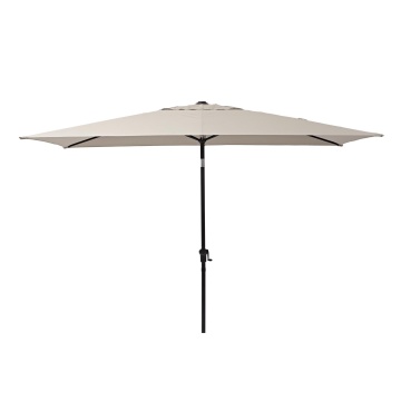Umbrela terasa, otel/poliester, 300 x 194 cm, H 255 cm, taupe