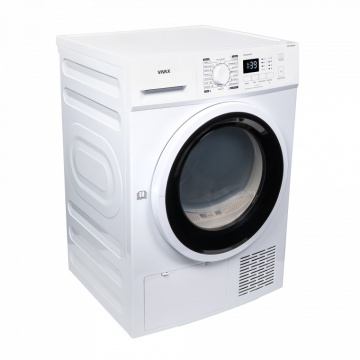 Uscator de rufe VIVAX CDR-0816SHP, Pompa de caldura, 8 kg, Clasa A++, Display LED, Start intarziat, Anti-sifonare, Uscare ajustabila, 16 programe, Alb - Img 12
