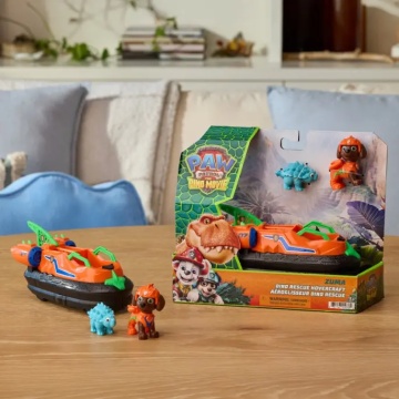 Vehicul de salvare cu figurina, Paw Patrol, Dino Rescue Hovercraft, Zuma - Img 2