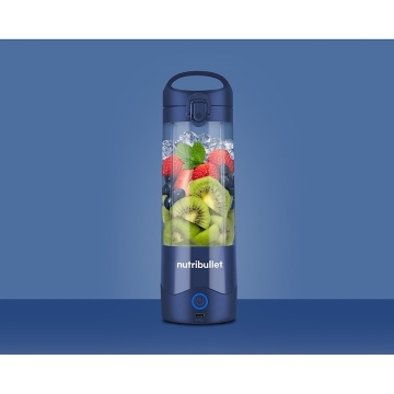 Blender portabil Nutribullet® OC003NBL, capacitate 475 ml, 15 utilizari per incarcare, USB-C, albastru - Img 4