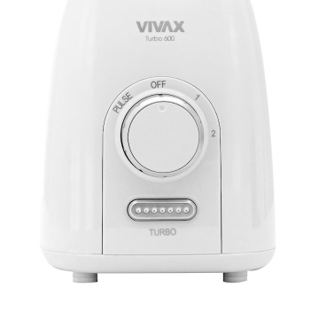 Blender Vivax BL-600G, 600 W, capacitate 1, 5 L, borcan de sticla, 2 viteze, Alb - Img 5